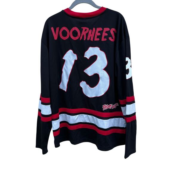 Friday the 13th Jason Voorhees Blood Splattered Hockey Jersey Horror Adult L - Picture 4 of 10